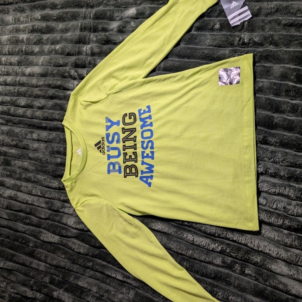 adidas Kids Lime Green Long Sleeve One Piece
